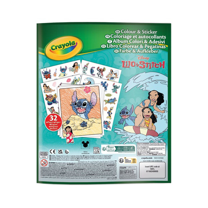CRAYOLA Disney Lilo & Stitch Color & Sticker Pad – Mess-Free Creative Activity Set - Image 6