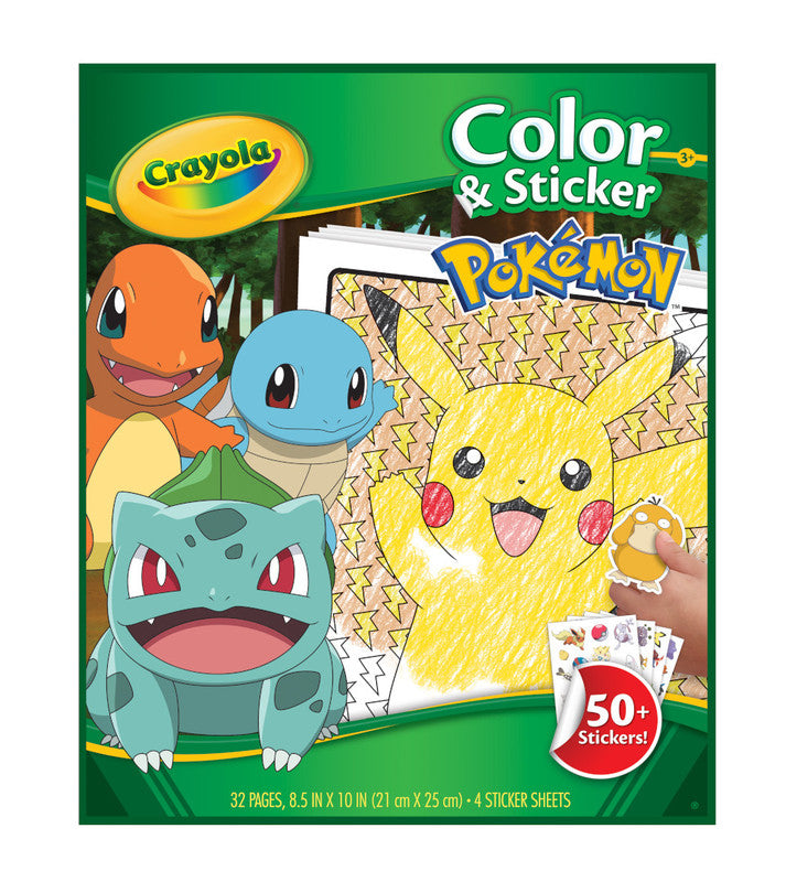 CRAYOLA Pokemon Color and Sticker Book
