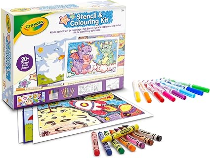 CRAYOLA LLC CRAYOLA STENCILS & COLOUR SET