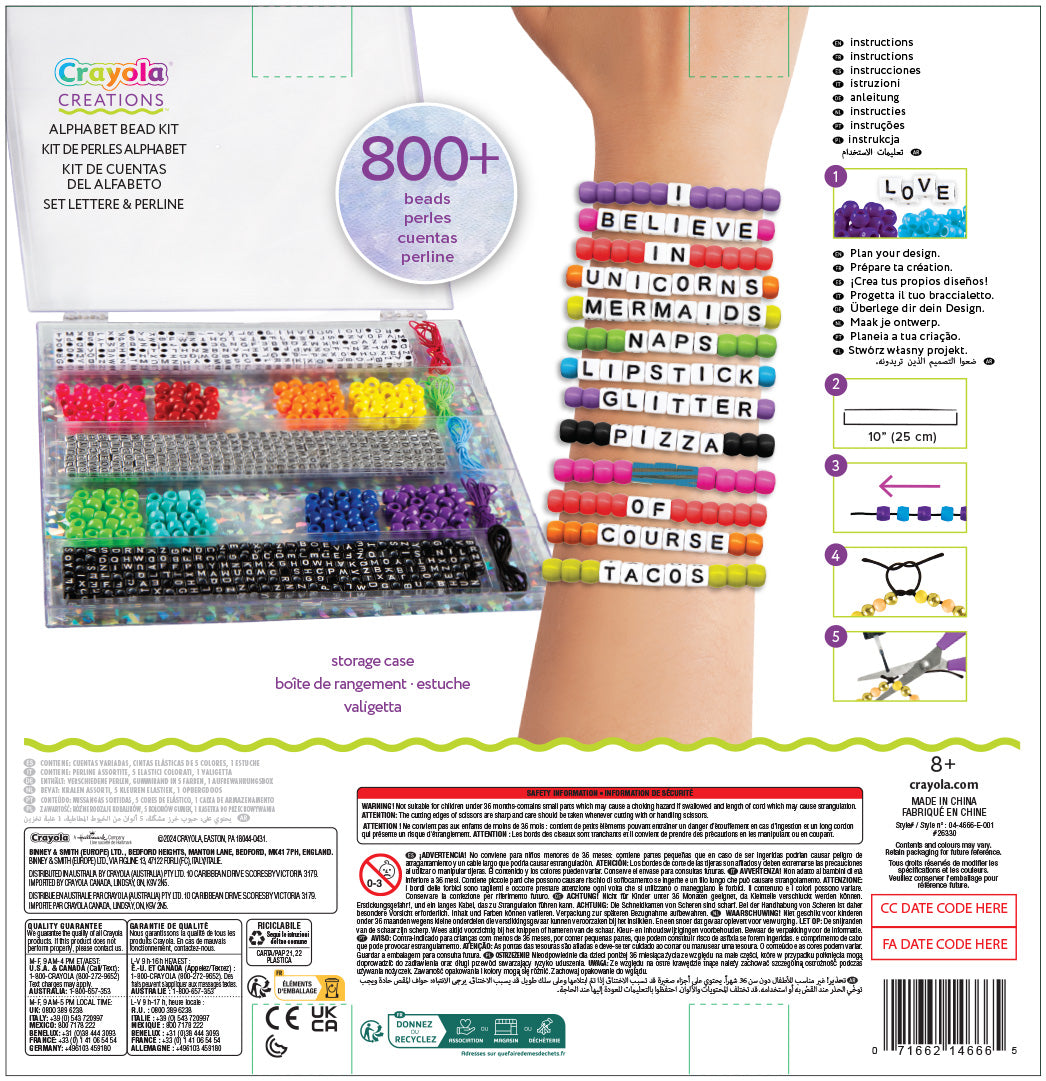 CRAYOLA Creation  Alphabet Bead Kit