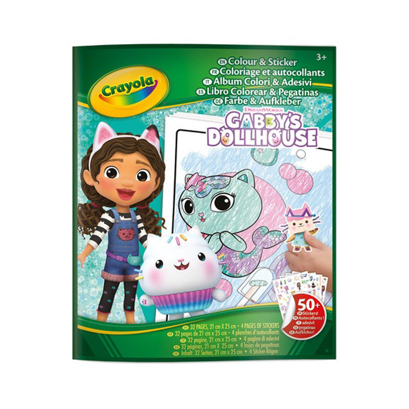 CRAYOLA Gabby’s Dollhouse Color & Sticker Activity Set – Mess-Free Creative Fun - Image 2