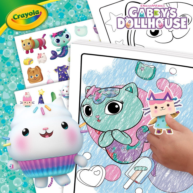 CRAYOLA Gabby’s Dollhouse Color & Sticker Activity Set – Mess-Free Creative Fun - Image 4