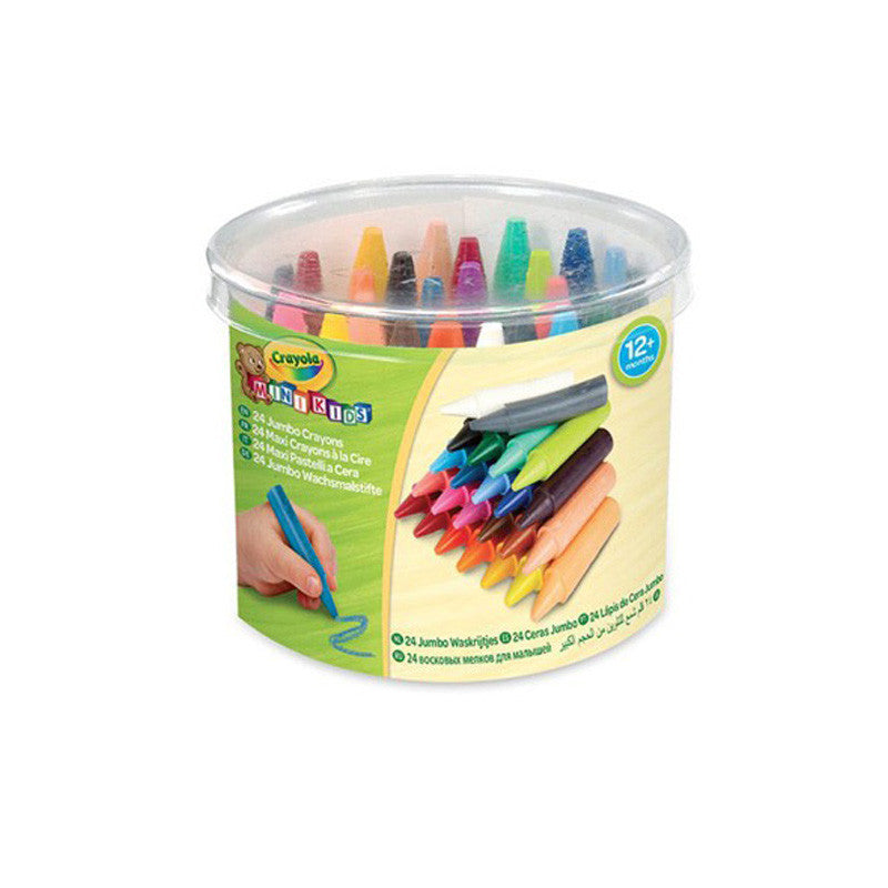 CRAYOLA Mini Kids Jumbo  Easy Grip, Colorful Crayons  for Creative Fun – 24 Colors