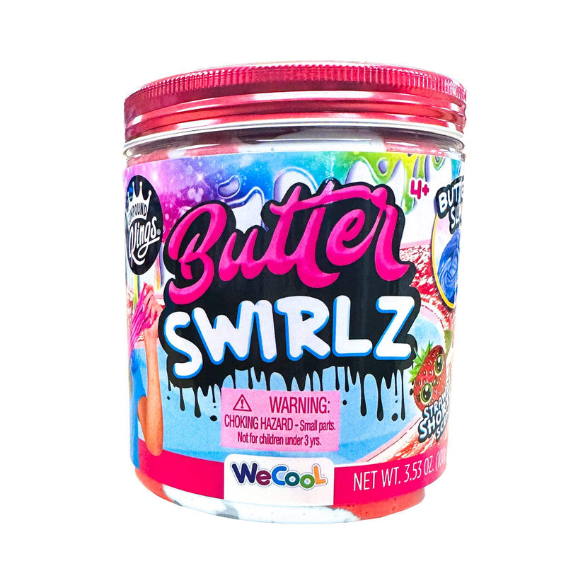 Compound Kings SWIRLZ BUTTER 4 INCH JAR RED & WHITE – Strawberry Shortcake Scent for Kids 4+