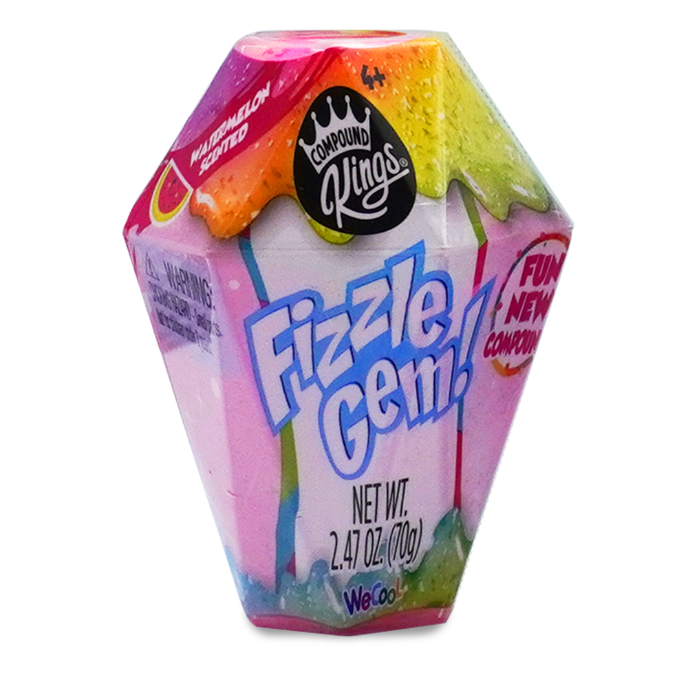 WECOOL Compound Kings Fizzle Gem Jars – 4 Scented Slimes with Surprise Charms