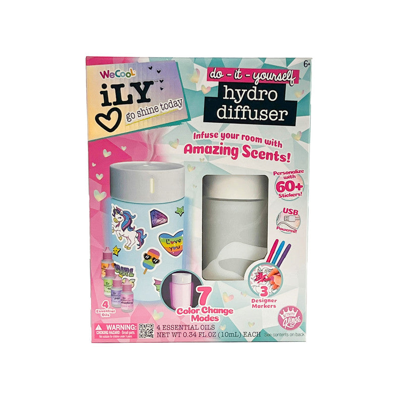 Ily DIY Hydro Diffuser Kit for Kids – Customize Your Room with Scents & Stickers (6+)