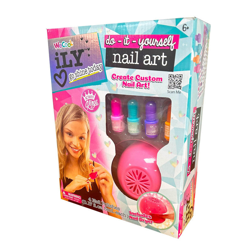 Ily DIY Nail Art Kit with Nail Dryer for Kids – Create Custom Nails & Designs (6+) - Image 2