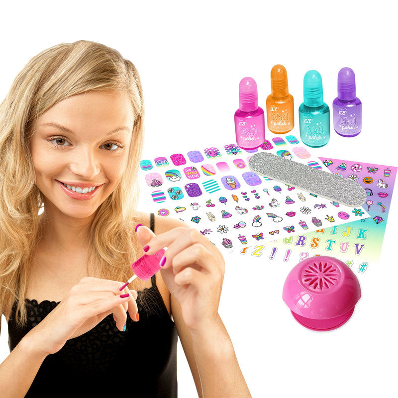 Ily DIY Nail Art Kit with Nail Dryer for Kids – Create Custom Nails & Designs (6+) - Image 3