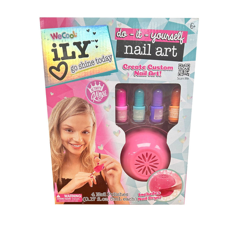 Ily DIY Nail Art Kit with Nail Dryer for Kids – Create Custom Nails & Designs (6+)