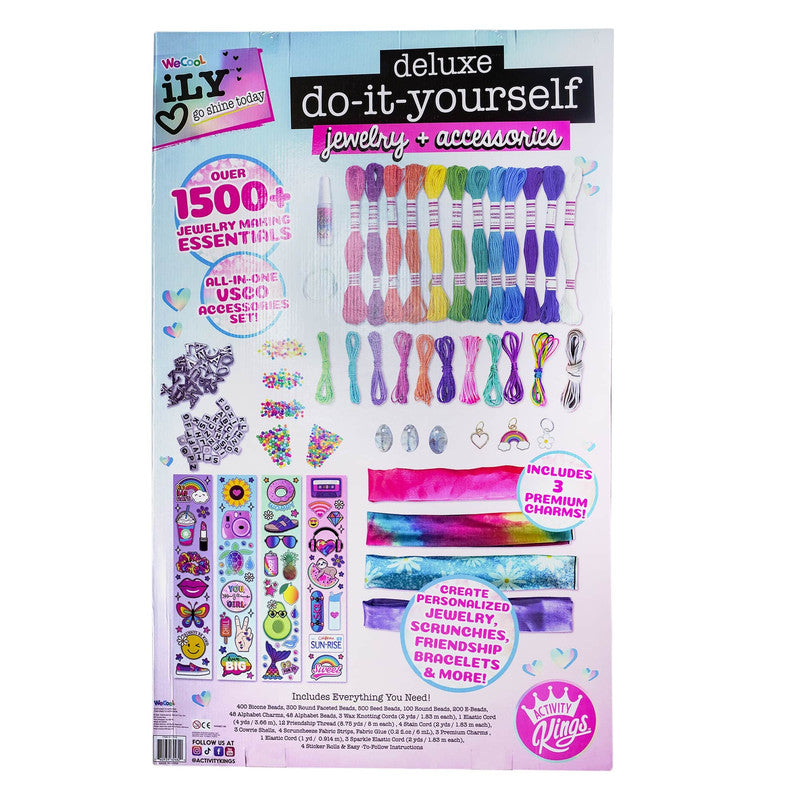 Ily DIY Deluxe Jewelry & Accessories Kit for Kids – Over 1500 Items for Creative Fun (6+) - Image 4