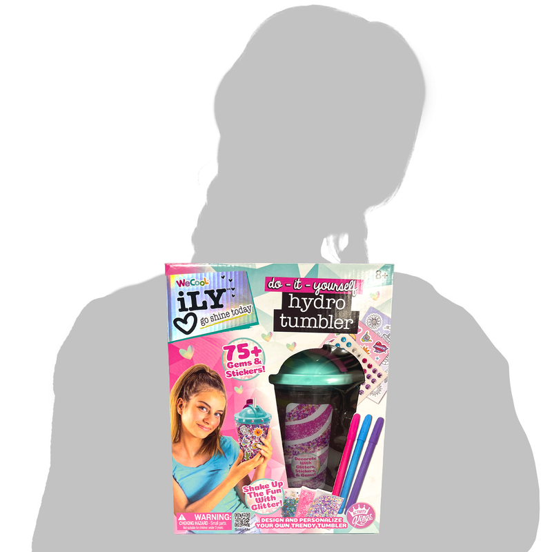 Ily DIY Hydro Tumbler Kit for Kids – Design and Personalize Trendy Tumblers with Glitter & Stickers (6+) - Image 4