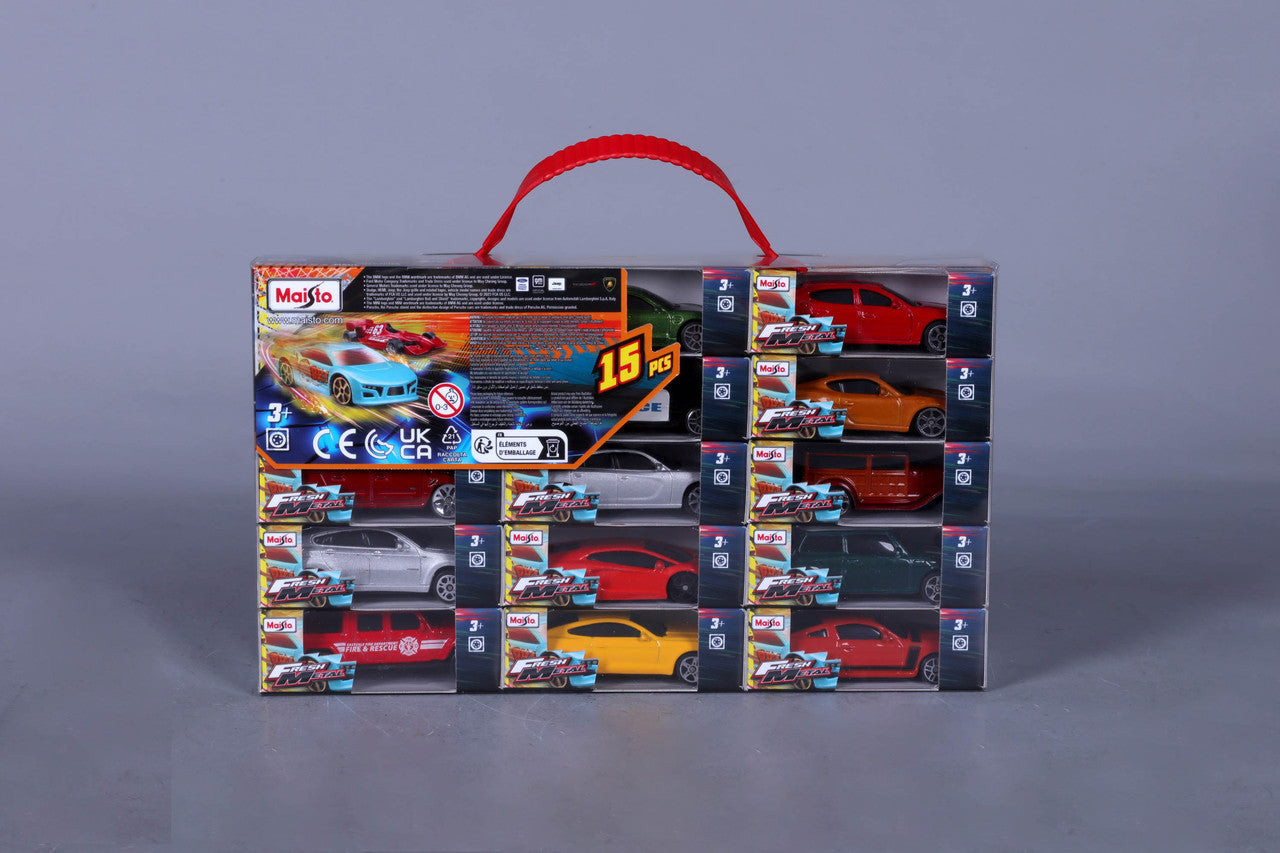 MAISTO DIECAST Maisto 3" Fresh Metal Assorted Diecast Vehicle Boys, 3-4 Years, Pack of 15 - Image 2
