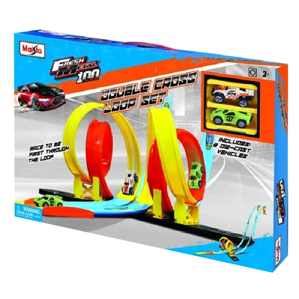 MAISTO DIECAST Maisto Fresh Metal 100 Double Cross Loop Car Playset Boys, 3-4 Years