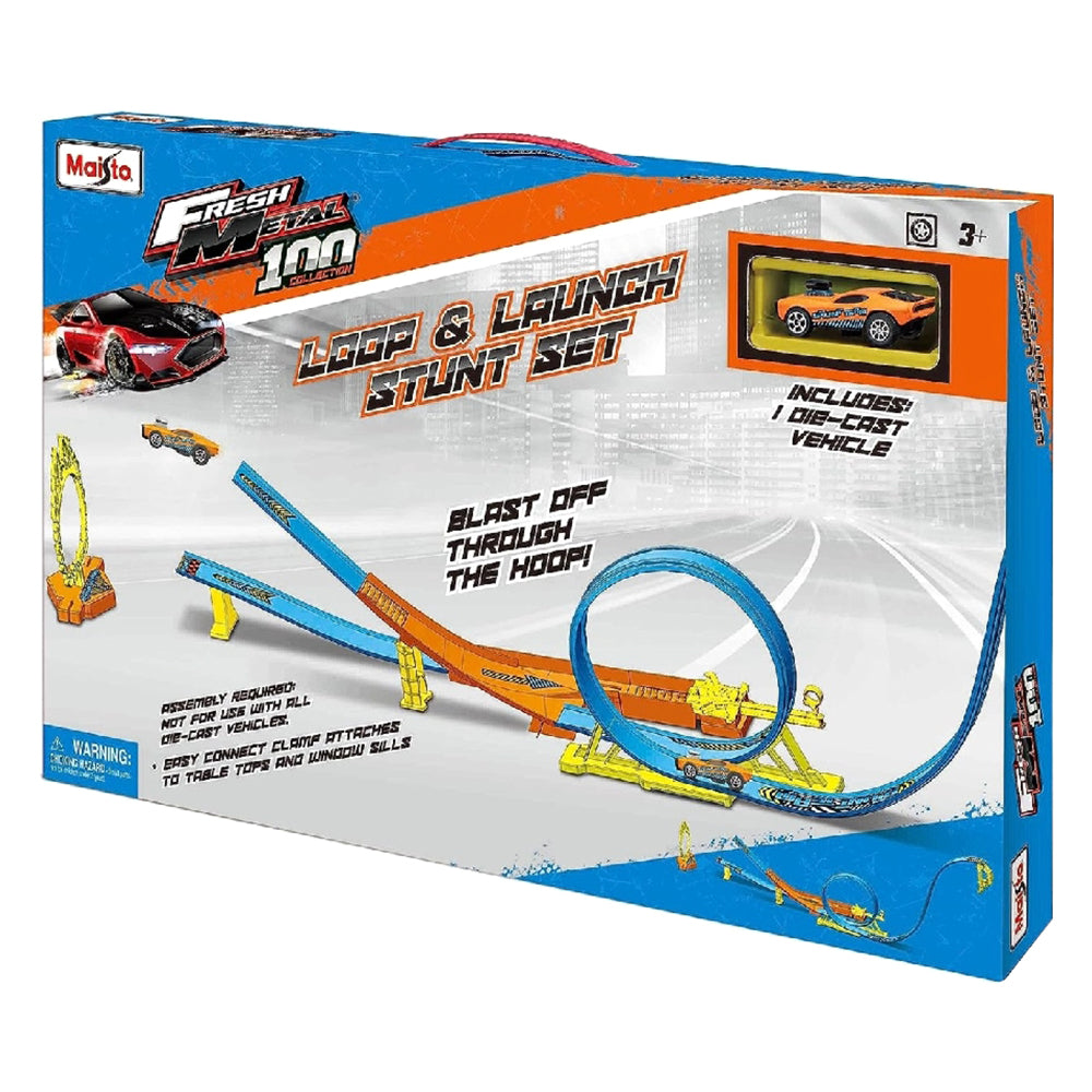 MAISTO DIECAST Maisto Fresh Metal 100 Loop & Launch Stunt Car Playset Boys, 3-4 Years