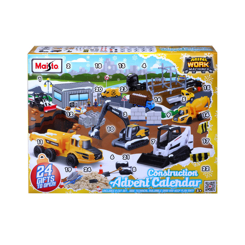 MAISTO DIECAST Maisto Advent Calendar Mini Work Machines Playset Unisex, 3-4 Years