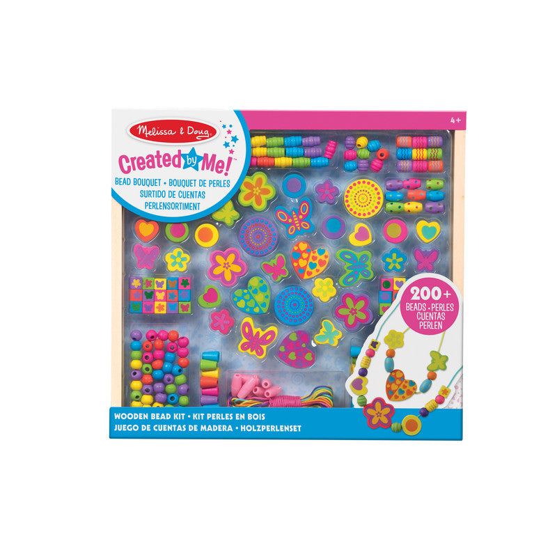 SMD _MELISSA & DOUG _SPIN MASTER Melissa & Doug Created by Me! Bead Bouquet Deluxe Wooden Bead Set With 220+ Beads for Jewelry-Making - Image 2