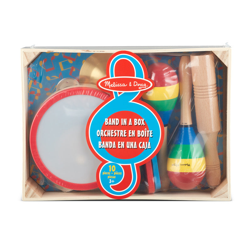 SMD _MELISSA & DOUG _SPIN MASTER Melissa & Doug Band-in-a-Box Clap! Clang! Tap! - 10-Piece Musical Instrument Set - Image 3