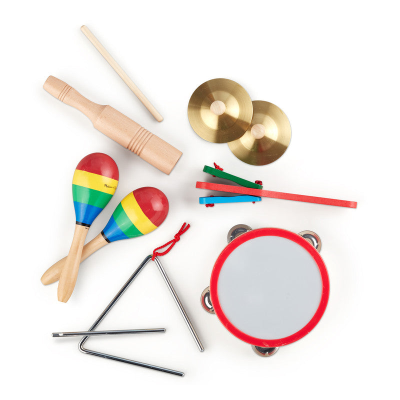 SMD _MELISSA & DOUG _SPIN MASTER Melissa & Doug Band-in-a-Box Clap! Clang! Tap! - 10-Piece Musical Instrument Set - Image 2