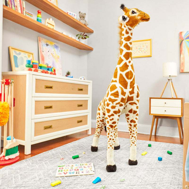 Melissa & Doug Giant Giraffe - Lifelike Plush Stuffed Animal (over 4 feet tall)