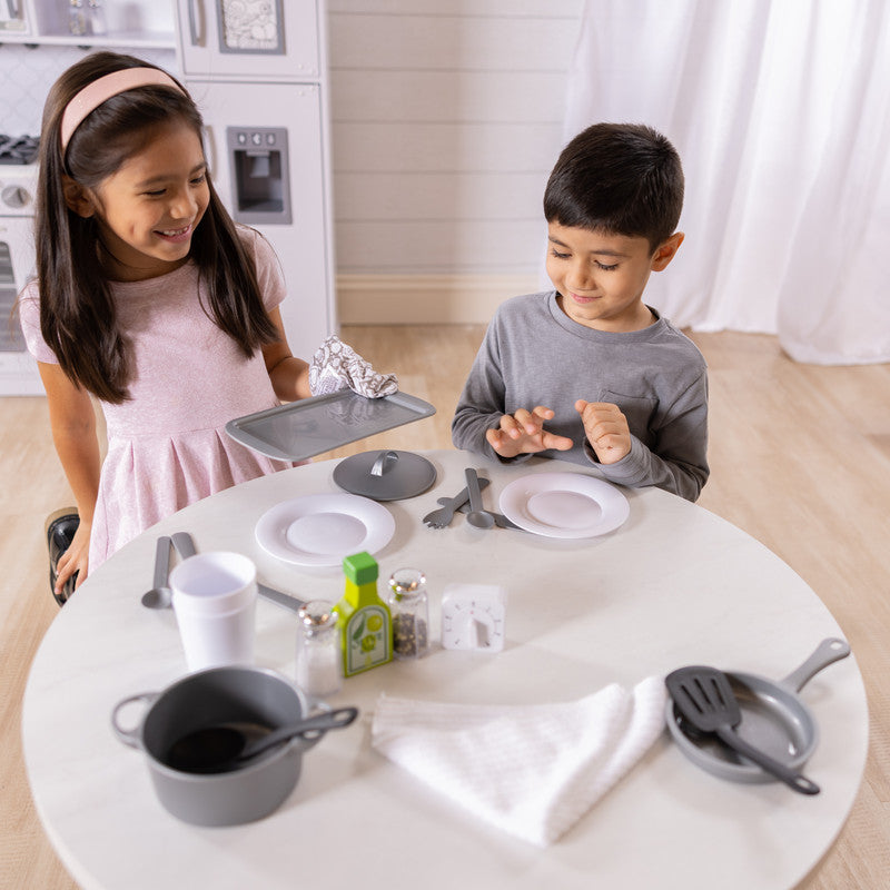 Melissa & Doug 22-Piece Play Kitchen Accessories Set - Utensils, Pot, Pans, and More