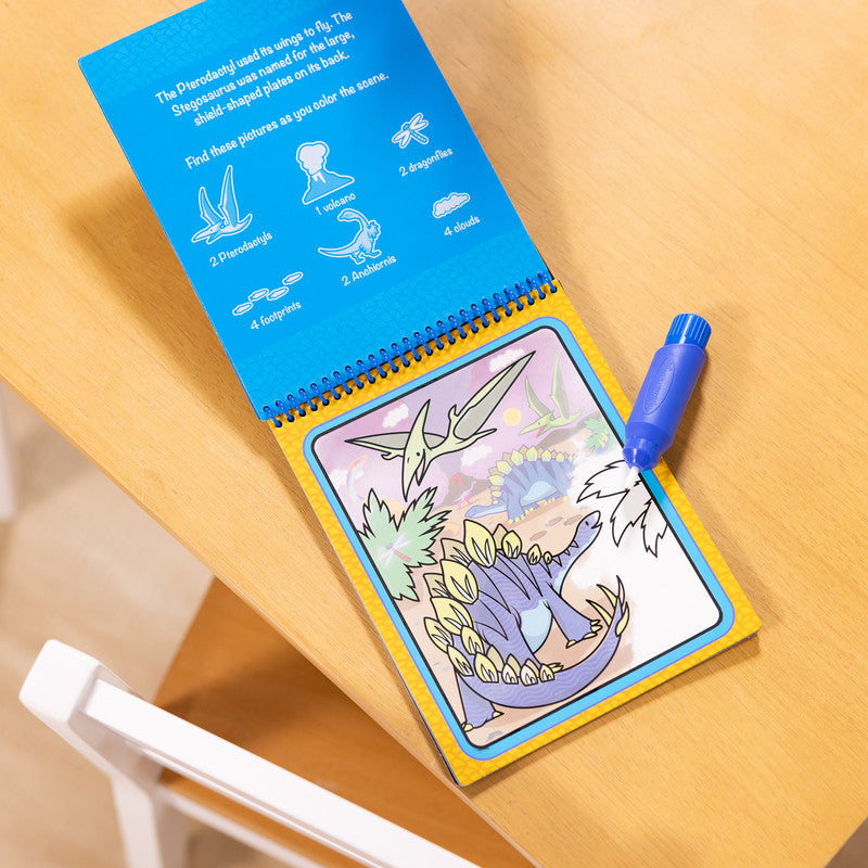 Melissa & Doug On The Go Water Wow! Reusable Water-Reveal Activity Pad Travel Toy – Dinosaurs