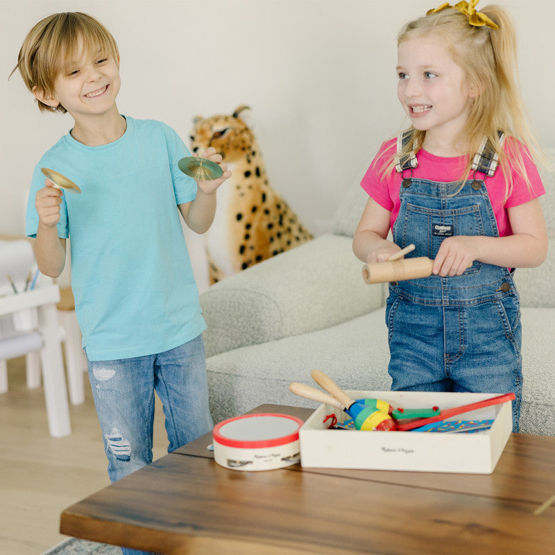 SMD _MELISSA & DOUG _SPIN MASTER Melissa & Doug Band-in-a-Box Clap! Clang! Tap! - 10-Piece Musical Instrument Set - Image 6
