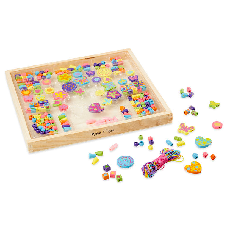SMD _MELISSA & DOUG _SPIN MASTER Melissa & Doug Created by Me! Bead Bouquet Deluxe Wooden Bead Set With 220+ Beads for Jewelry-Making