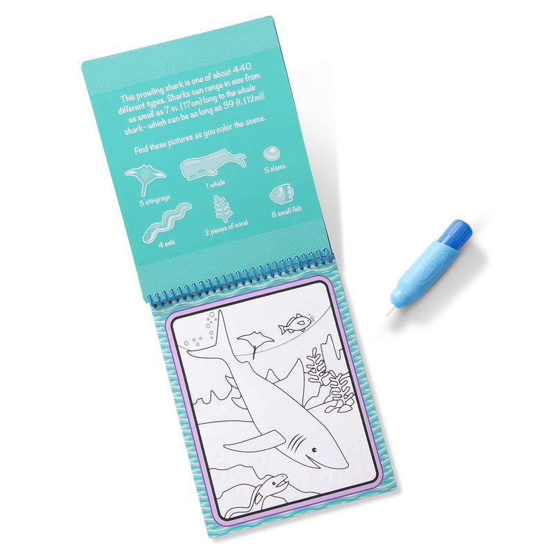 Melissa & Doug On the Go Water Wow! Reusable Water-Reveal Activity Pad - Under the Sea - FSC Certified