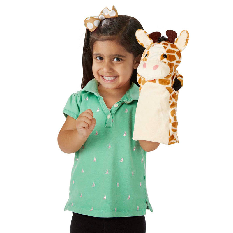 SMD _MELISSA & DOUG _SPIN MASTER Melissa & Doug Zoo Friends Hand Puppets (Set of 4) - Elephant, Giraffe, Tiger, and Monkey - Image 6