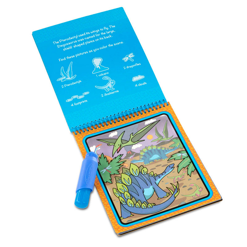 Melissa & Doug On The Go Water Wow! Reusable Water-Reveal Activity Pad Travel Toy – Dinosaurs