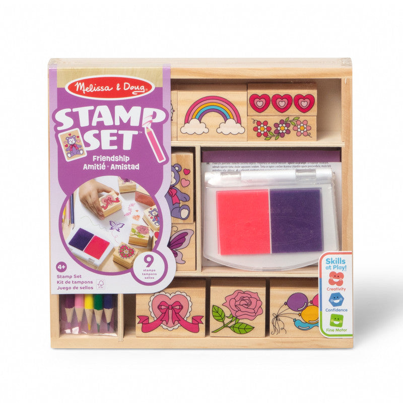SMD _MELISSA & DOUG _SPIN MASTER Melissa and Doug Art and Crafts Art Supplies Friendship Stamp set Global Standards Multilingual 6 Pack Solid