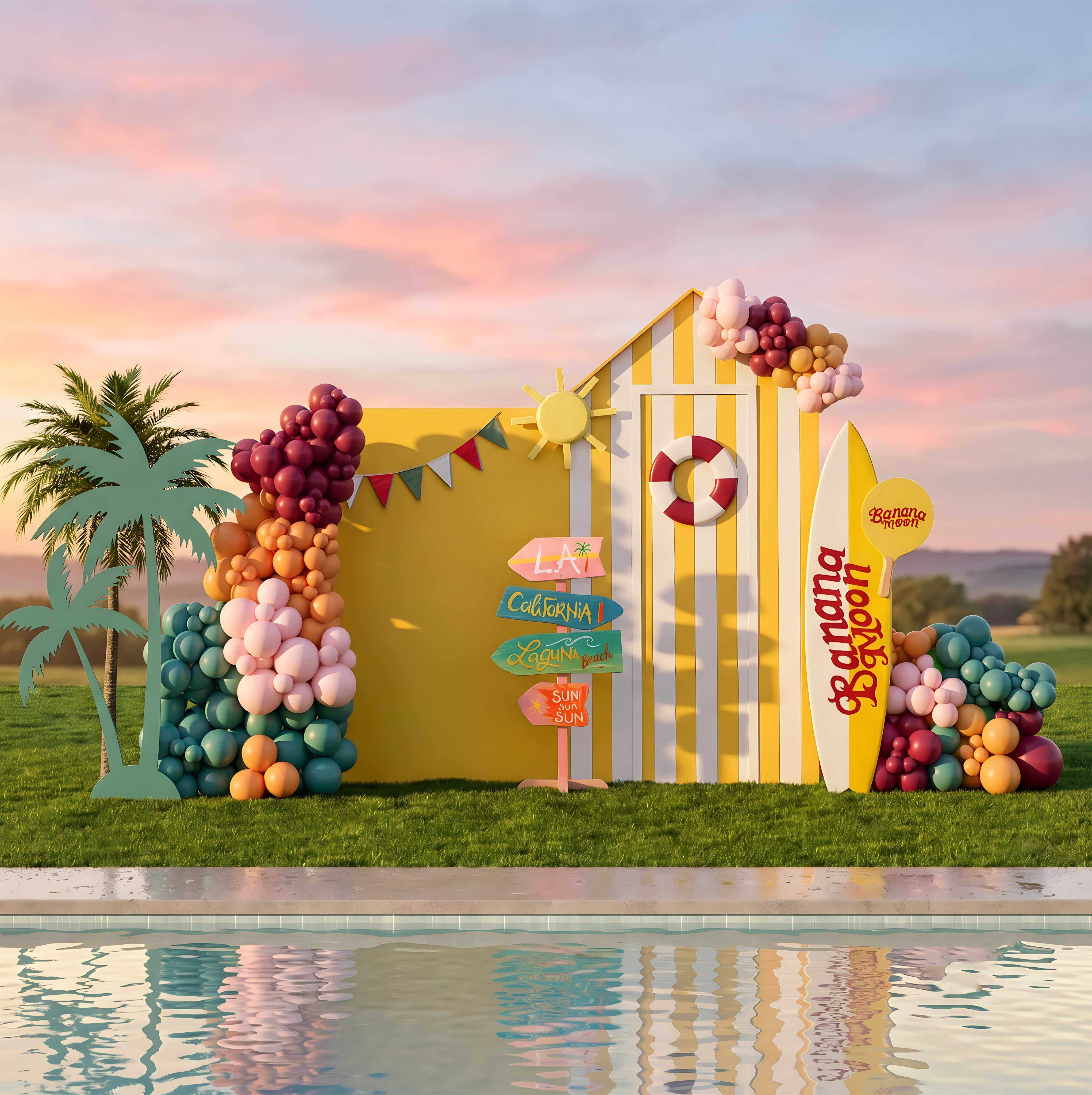 Beach House Backdrop