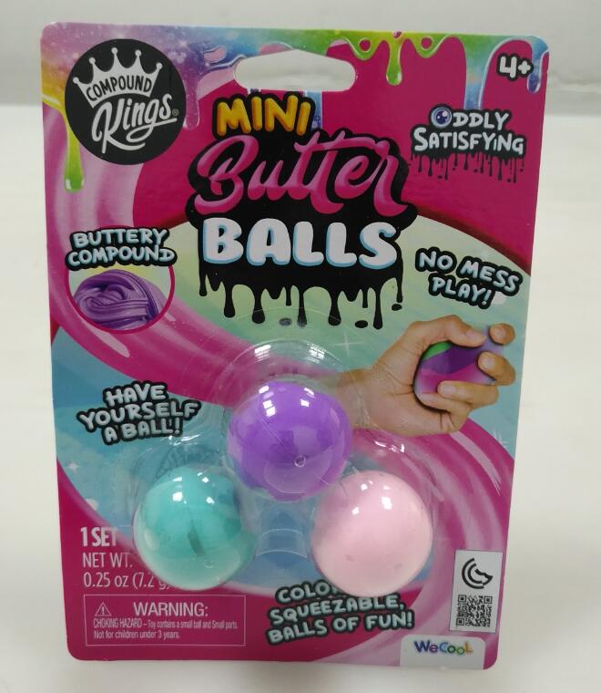 Compound Kings Mini Butter Balls Slime Kit for Kids – Squeezable Fun & Sensory Play (4+)