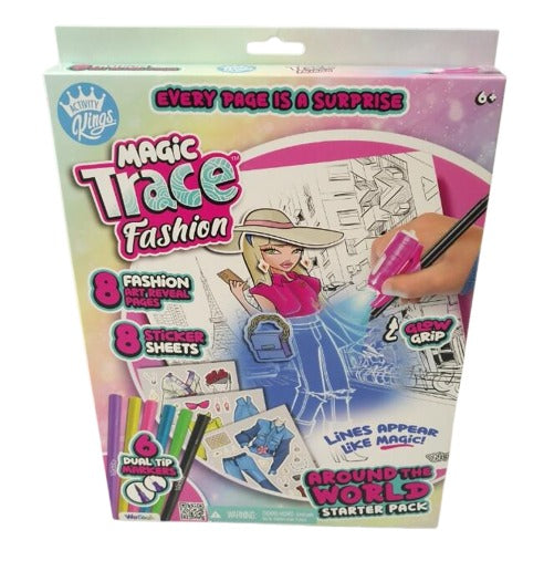 Compound Kings Magic Trace Fashion Starter Pack – Light-Up Art Activity Kit for Kids 6+