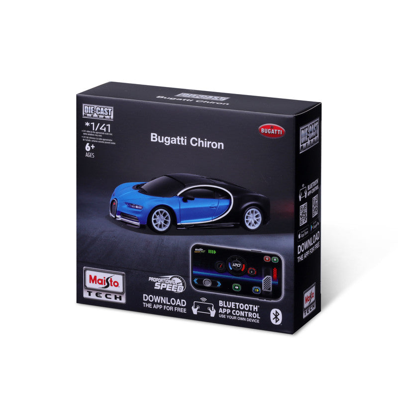 MAISTO TECH 1:41 BUGATTI CHIRON METAL RC (BLUETOOTH CAR) - Image 5
