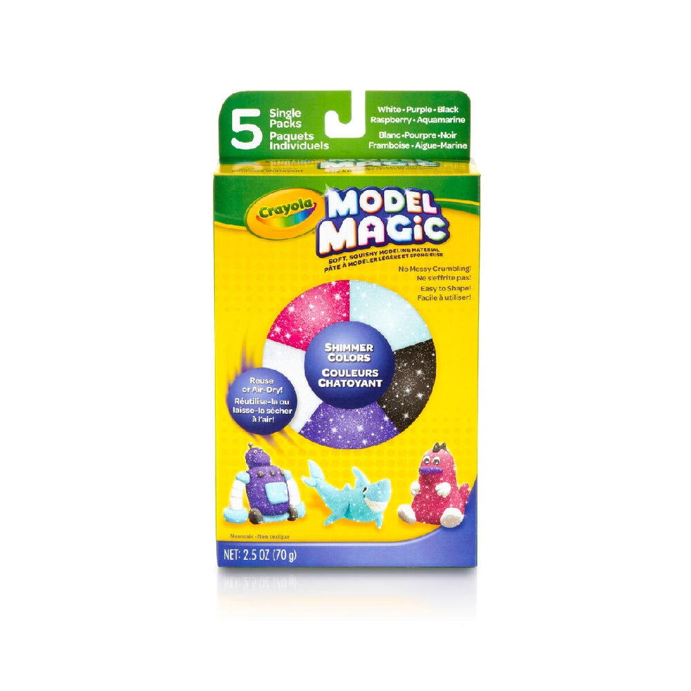 CRAYOLA LLC Crayola Shimmer Variety Model Magic Assorted Modeling Clay Unisex, 3+ Years, Pack of 5