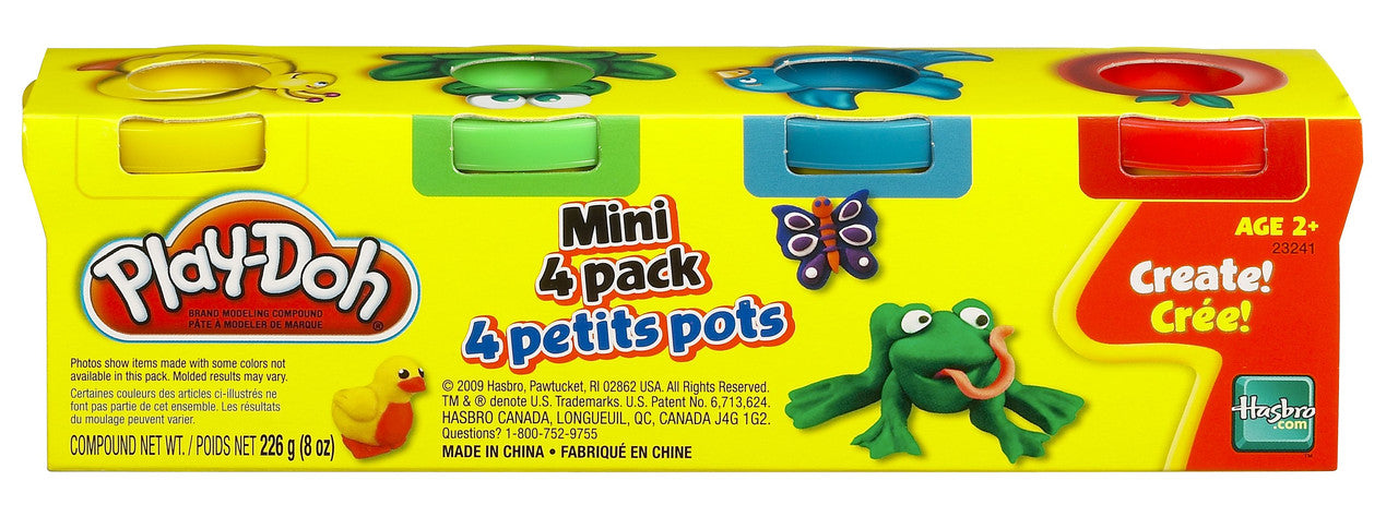 Play-Doh Mini 4 Pack of 2-Ounce Cans in Primary Colors, Kids Toys for 2 Years and Up, Arts and Crafts for Kids - Image 2