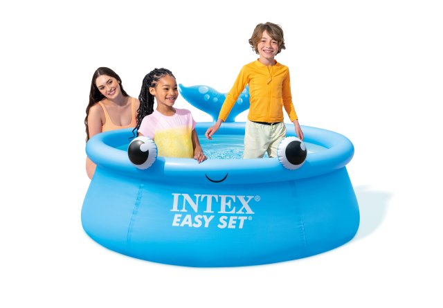 INTEX 6ft Jolly Whale Easy Set Pool – Fun Character-Themed Fast-Inflation Splash Pool for Toddlers - Image 3