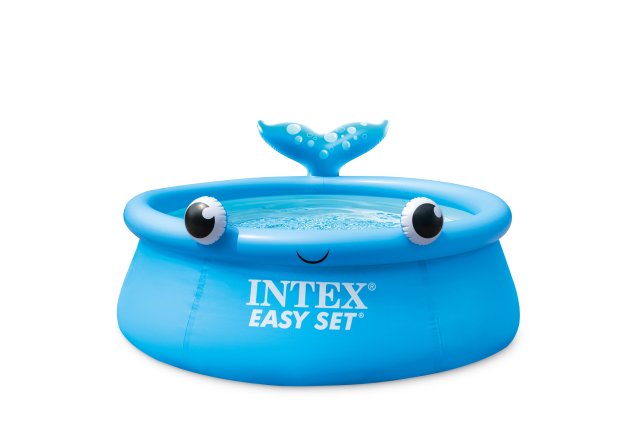 INTEX 6ft Jolly Whale Easy Set Pool – Fun Character-Themed Fast-Inflation Splash Pool for Toddlers - Image 2