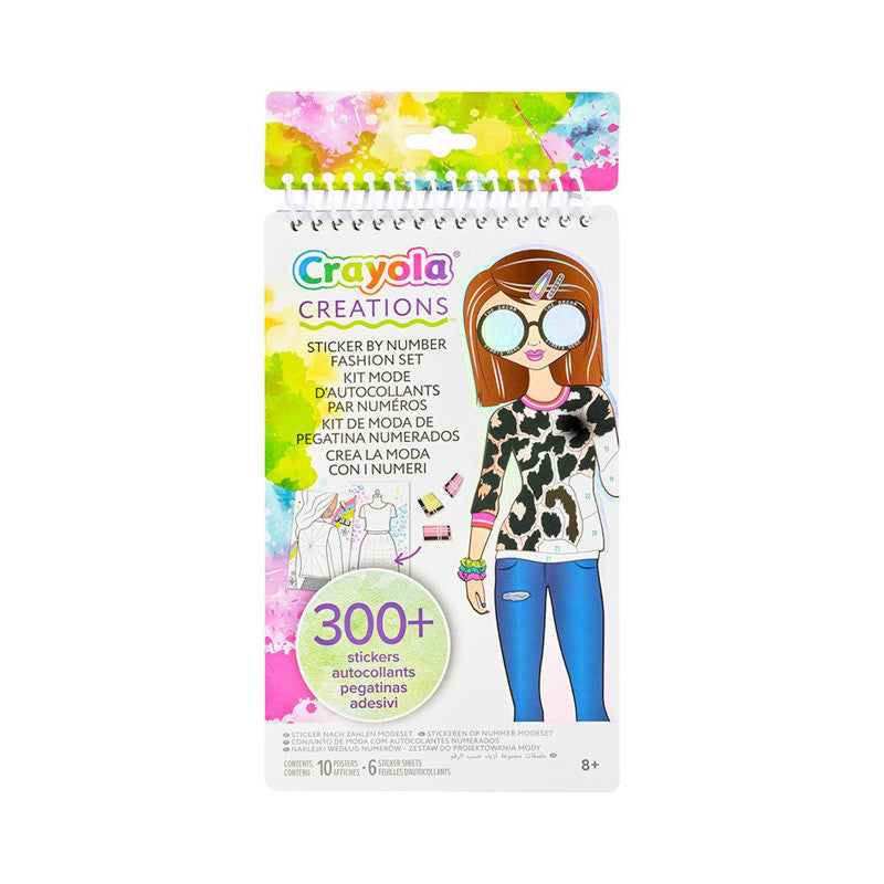 CRAYOLA LLC Crayola Creations Stickers by Number Set – Guided Sticker Activity Kit for Kids