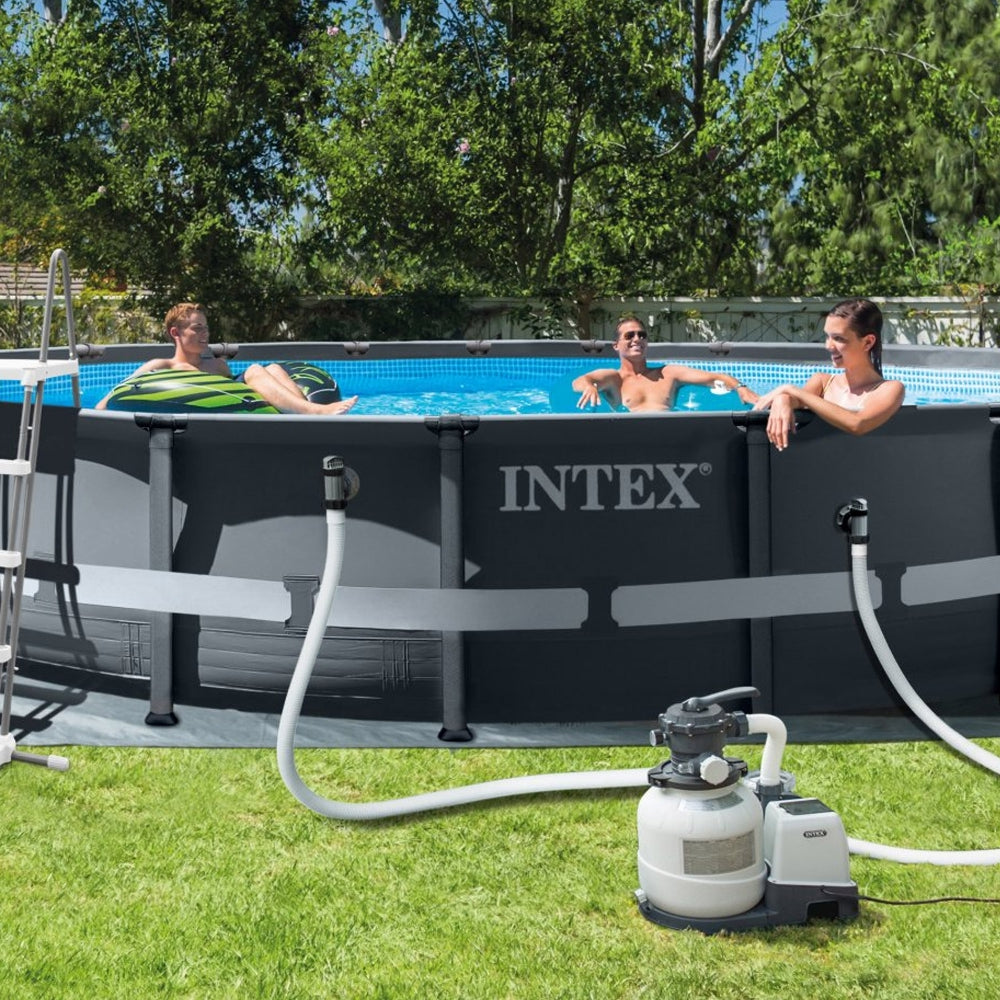 INTEX 18ft x 48in Ultra XTR Hybrid Frame Pool Set – Reinforced Steel Construction & Easy Setup Inflatable Components - Image 5
