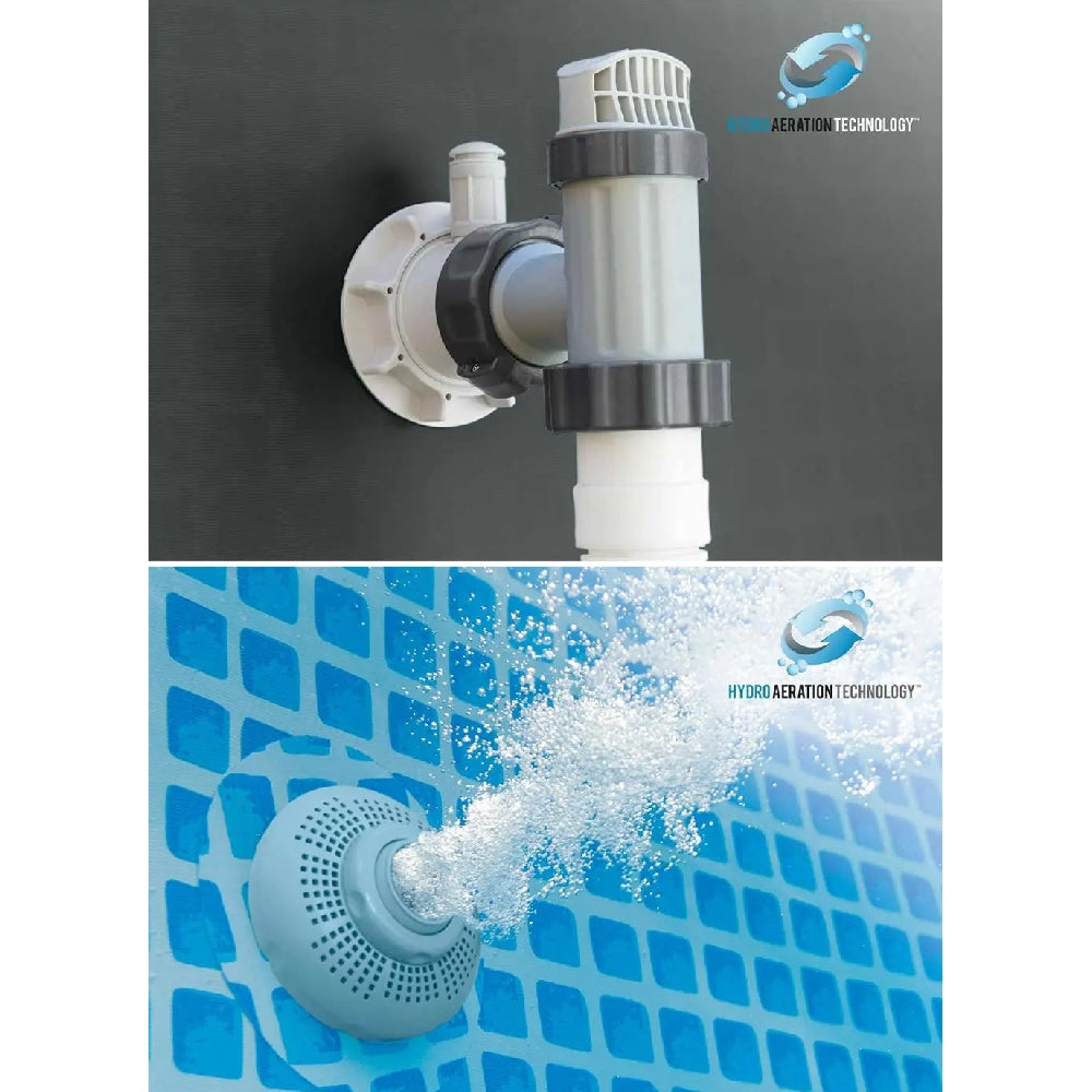 INTEX 24ft Round Ultra XTR Frame Above Ground Pool Set – Puncture Resistant Liner & Hydro Aeration Sand Filter - Image 6