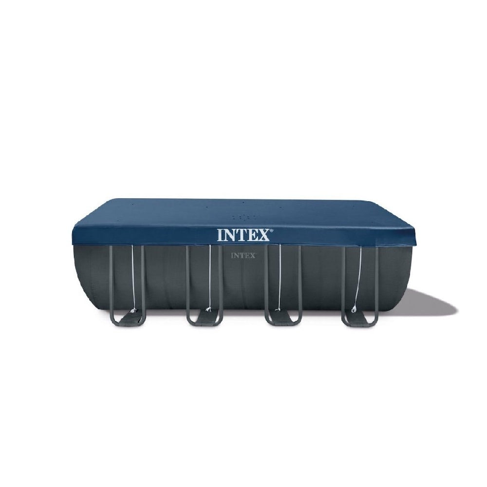 INTEX 18ft x 9ft x 52in Ultra XTR Rectangular Pool Set – Space-Saving Luxury Above Ground Pool with Sand Filter & Ground Cloth - Image 2