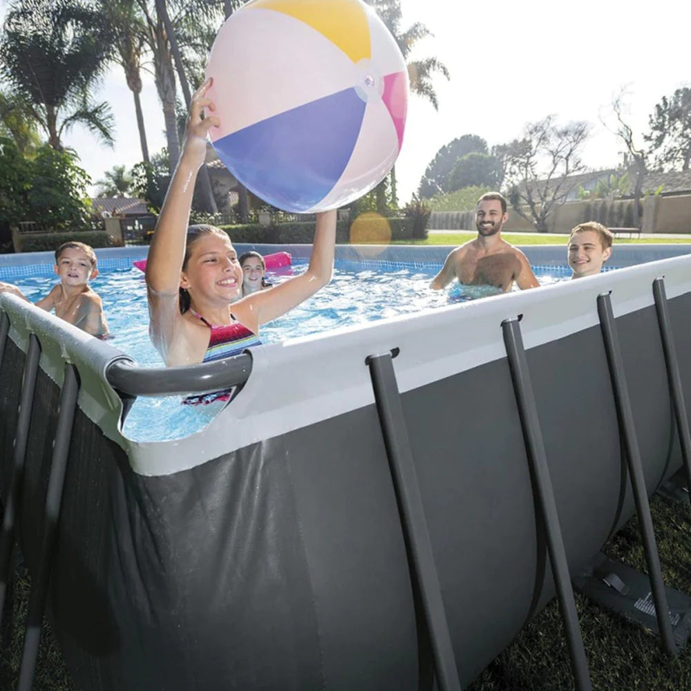 INTEX 24ft x 12ft x 52in Ultra XTR Rectangular Pool Set – Heavy-Duty Galvanized Steel Frame Above Ground Pool with Sand Filter System - Image 5