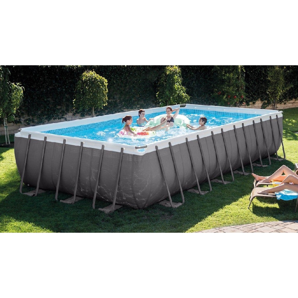 INTEX 24ft x 12ft x 52in Ultra XTR Rectangular Pool Set – Heavy-Duty Galvanized Steel Frame Above Ground Pool with Sand Filter System - Image 6