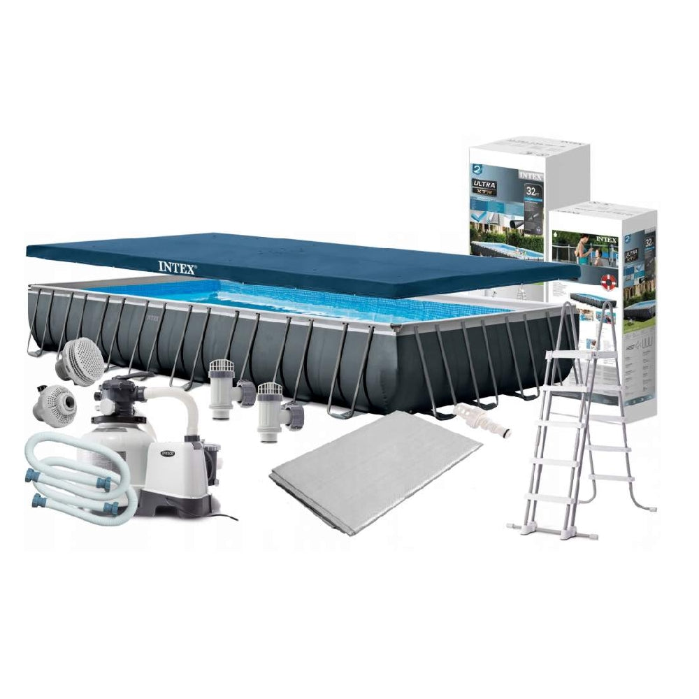 INTEX 32ft x 16ft x 52in Ultra XTR Rectangular Pool Set with Sand Filter & Ladder – Premium Above Ground Pool for Large Families - Image 4