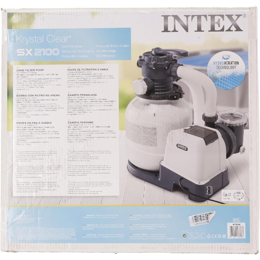 INTEX 2100 GPH Krystal Clear Sand Filter Pump – Professional Grade Above Ground Pool Water Purifier - Image 4