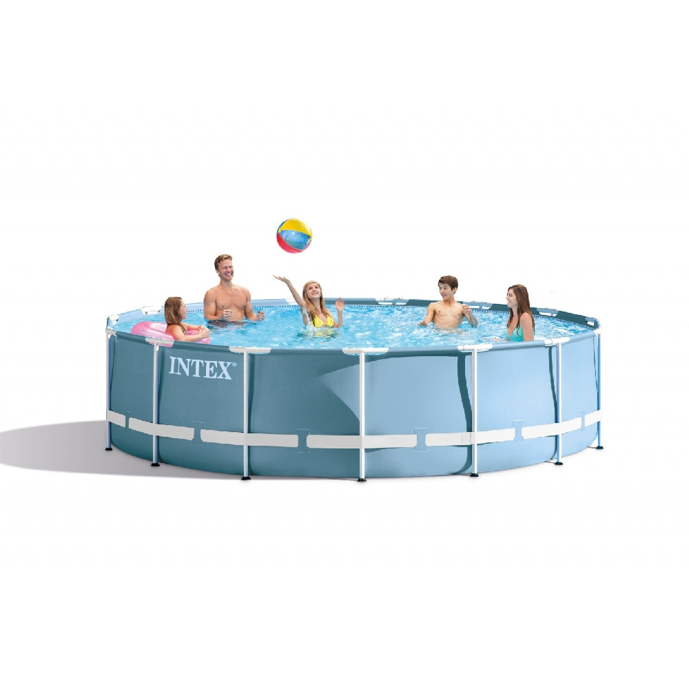 INTEX 15ft x 42in Prism Frame Round Pool Set – Easy Assembly Above Ground Pool with Hydro Aeration Technology - Image 2