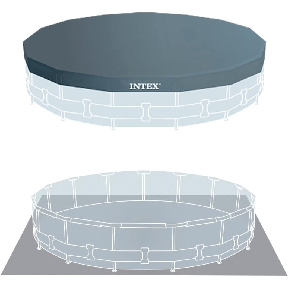 INTEX 15ft x 48in Prism Frame Round Pool Set – Mid-Size Above Ground Family Swimming Pool with All-Inclusive Filter Kit - Image 4