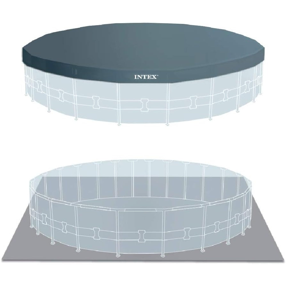 INTEX 18ft Round Prism Frame Premium Pool Set – Upgraded Steel Frame Above Ground Pool with Liner & Filter System - Image 4